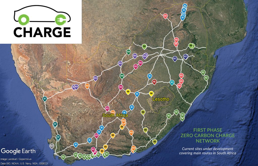 Zero Carbon Charge planned network map