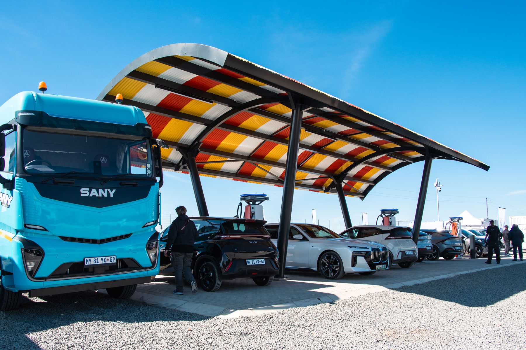 CHARGE electric vehicle charging station for trucks and EVs
